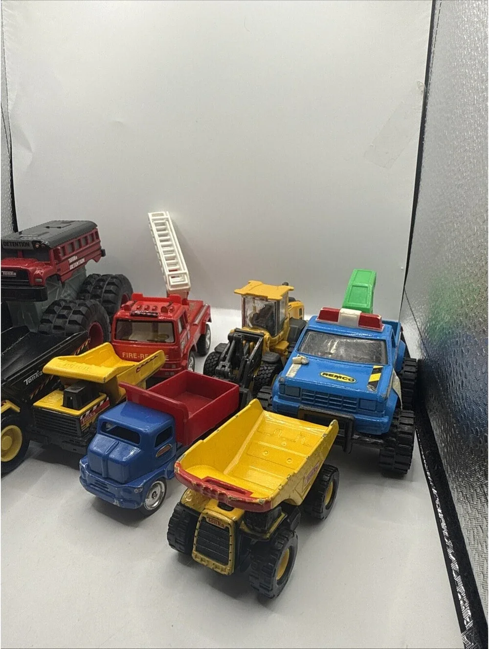 Vintage Tonka Maisto Micro Mini Diecast Truck Lot 1990s Construction Fire Rescue